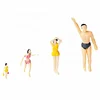 10 Pieces Scale Plastic Miniature Model swimming Figure For Building architectural Trains Railroad Layout Scenery Accessories