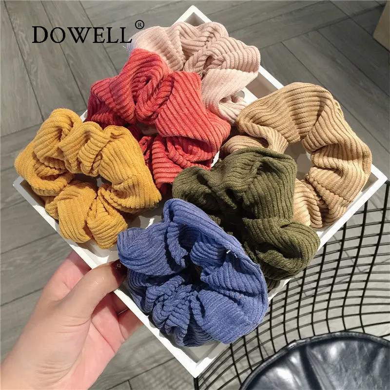 

Dowell Corduroy Autumn And Winter New Korean-version Solid Color Scrunchies