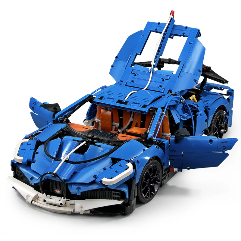 

3858 PCS 1:8 legoingly carro model blocks legoingly car toys building blocks bricks set, Blue