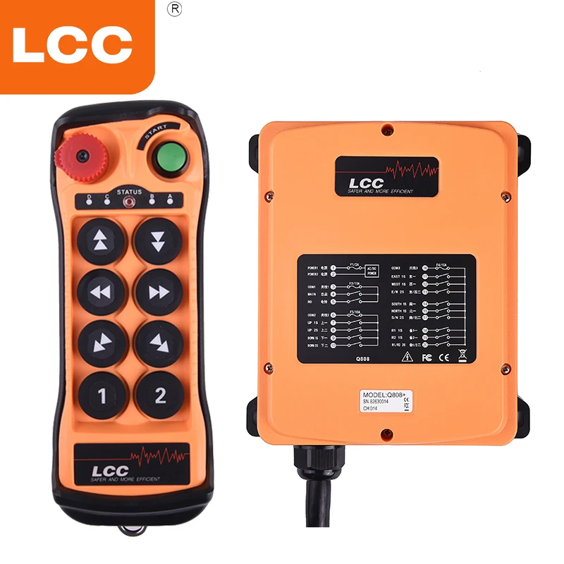 

Q808 LCC 8 buttons double speed industrial wireless radio wireless remote control for cranes