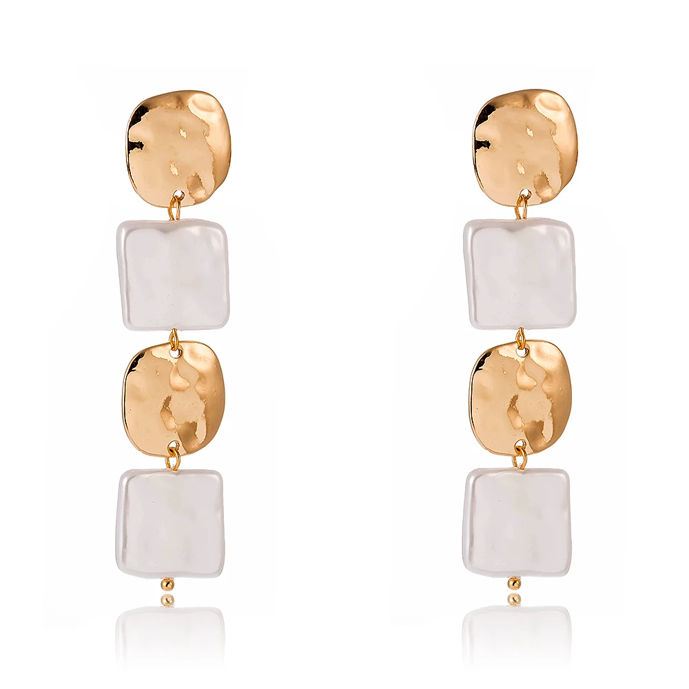 

Personalized Design Of Square Pearl Earrings Retro Elegant Women's Jewelry