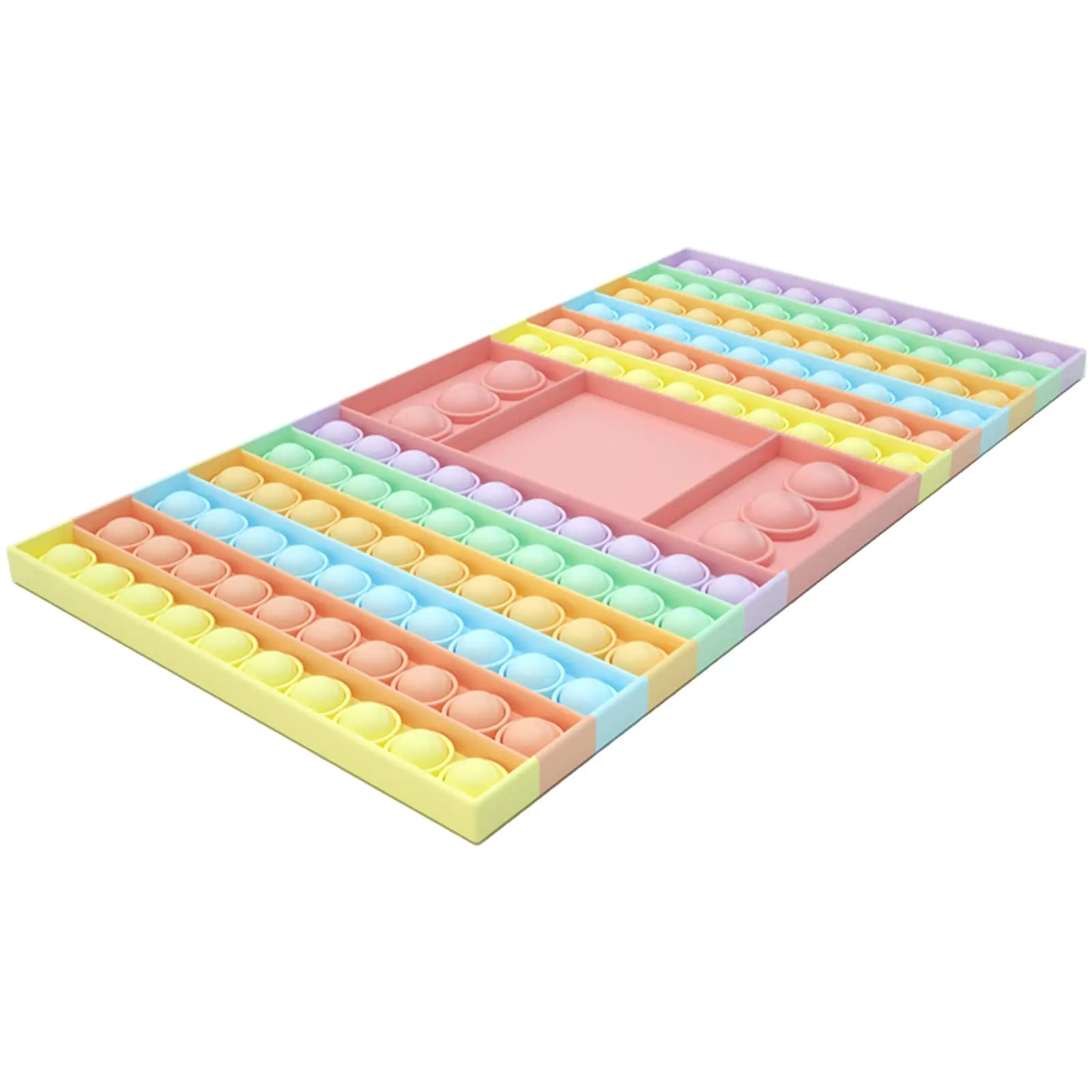 

Super Jumbo Push Pop Fidget Toy Big Rainbow 126 Bubbles Popular Stress Relieving Fidget Toy Game with dice, Bright rainbow color