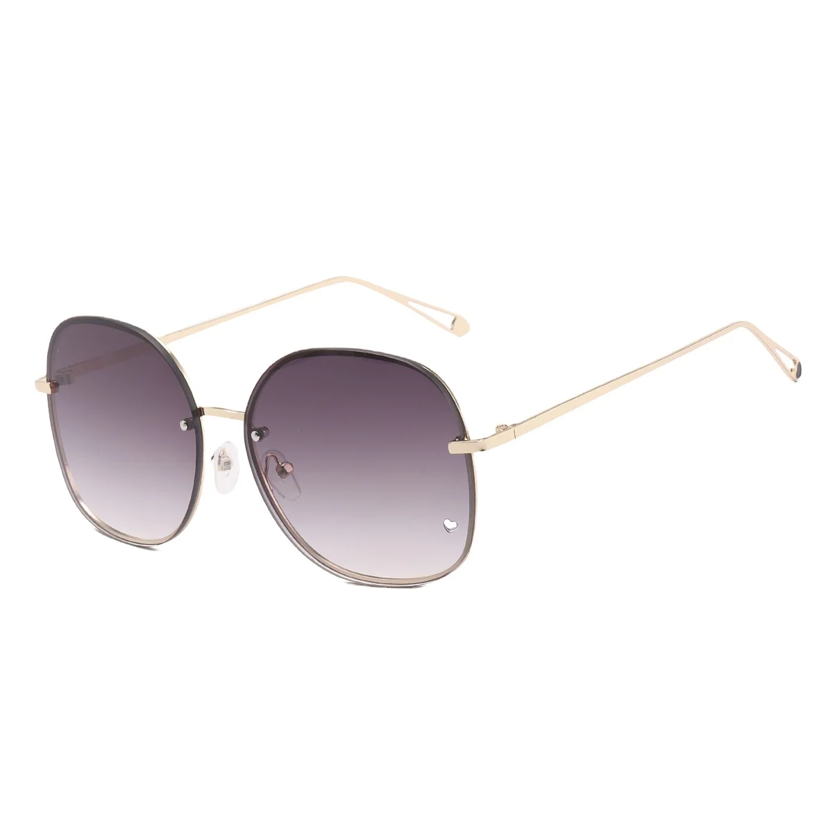 

RENNES 2021 Korean Version Retro Vintage Oversized Metal Sunglasses With Frameless Shape Eyewear Glasses