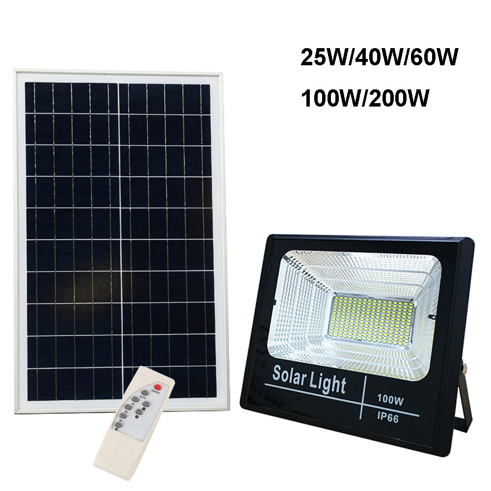 Hot selling commercial grade powered security lights 20 watts led solar flood light 60w