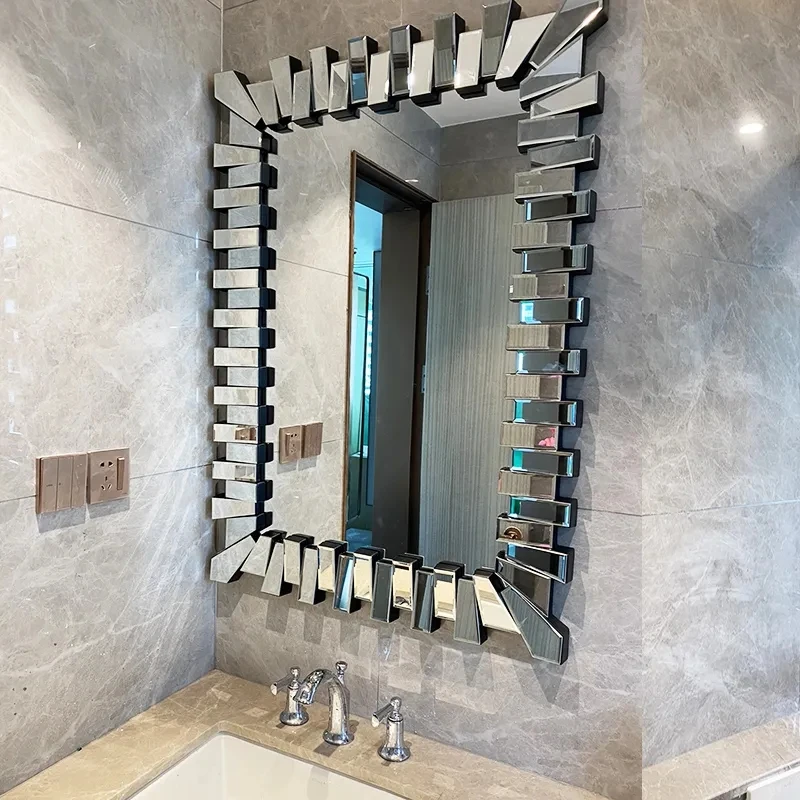 80X120CM Floor Large Modern Simple Luxury Wall Hanging Bathroom Wall Decoration Full Length Mirror Customizable Dropshipping