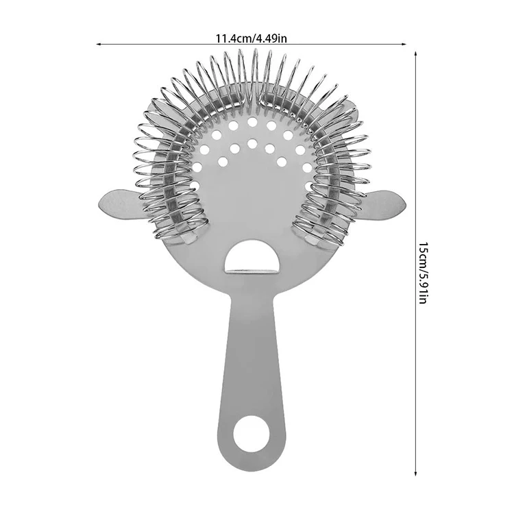 

Filter Beverage Filtering Tool Drinks Drainer Stainless Steel Cocktail Bar Strainer