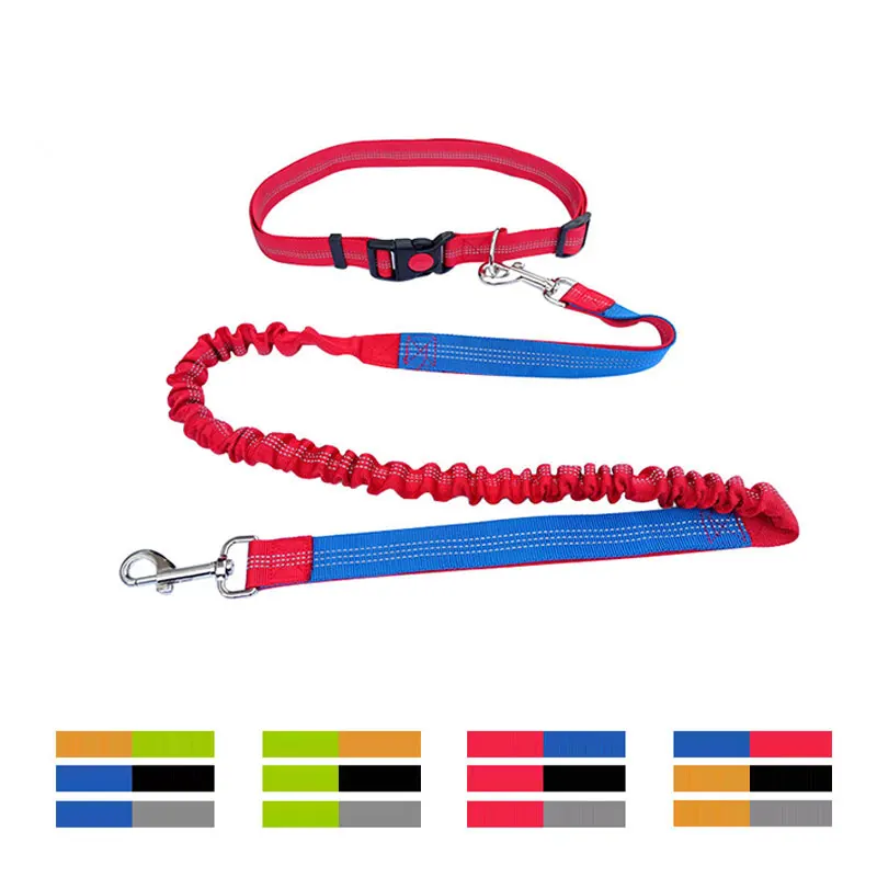 

Wholesale Multi Function Running Retractable Rope Collar Professional Harness Reflective Adjustable Walking Belt Hands Free Dog, Black
