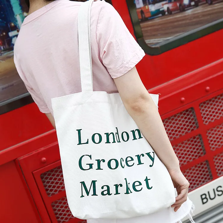 

New design Canvas Cotton Totebag White Fashion eco Friendly Shopping Bags with logo
