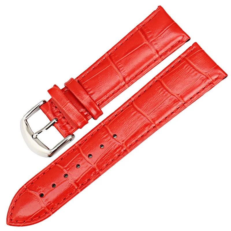 

MAIKES New Fashion Watch Bracelet Strap Watch Accessories 16 18 20 22mm Genuine Leather Watch bands Red