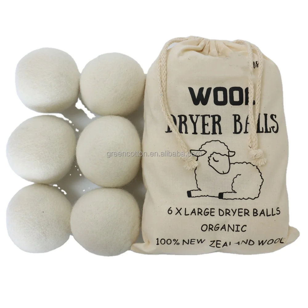 

Wholesale IN STOCK 100% New Zealand Felt Laundry Wool Dryer Balls  Diameter, White grey dark grey