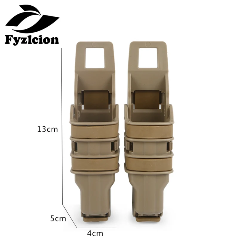 

Military Tactical Molle Clip Gen3 FastMag Pistol Magazine Pouch Holder Bag Fast Mag Holster Airsoft Shooting Hunting Accessories, Black, tan, gey