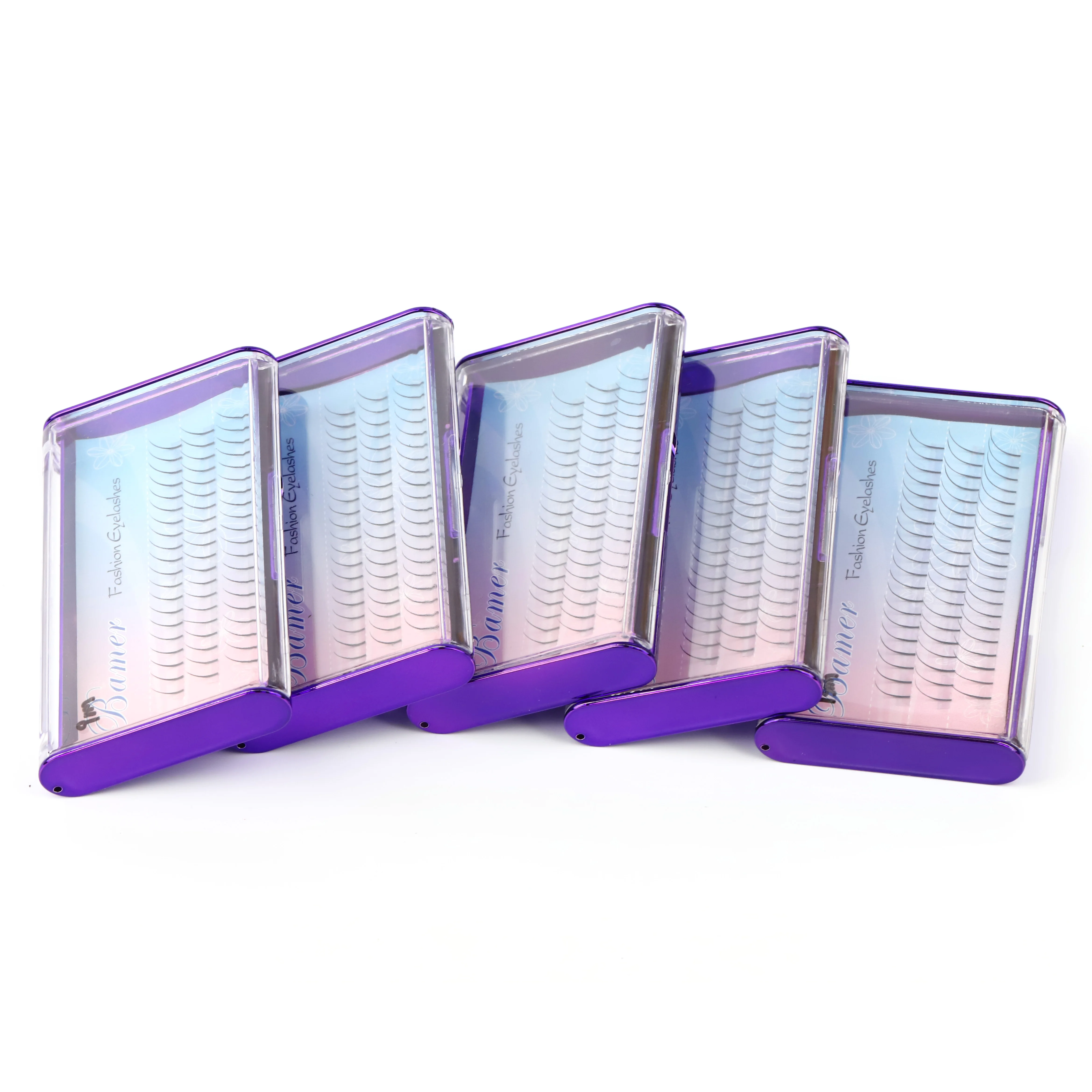 

Private label Korean PBT volume fan lashes extension glitter box