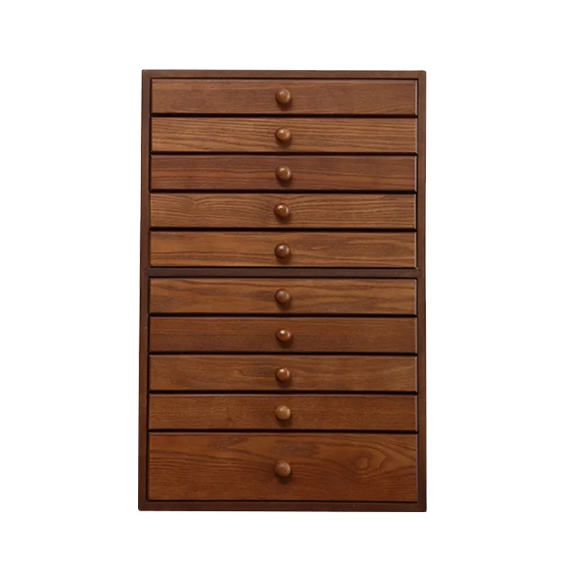 

High pine density board and veneer fraxinus bark ten layer jewelry storage box, Brown