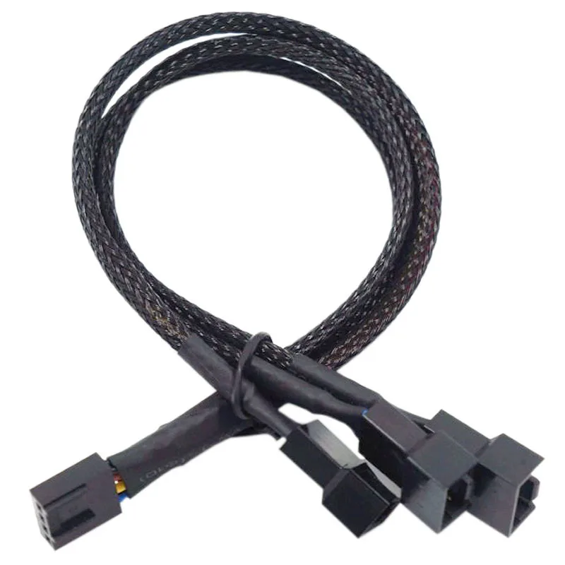 

Cantell PC Fan 4Pin Extension Cable 1 to 3 PWM Fan Splitter Cable PC Case Fan Adapter Cable