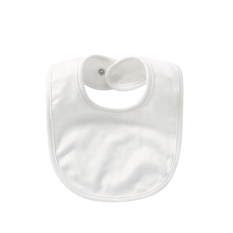 

Pure color double layer newborn bib absorbent baby cotton bibs customized bibs