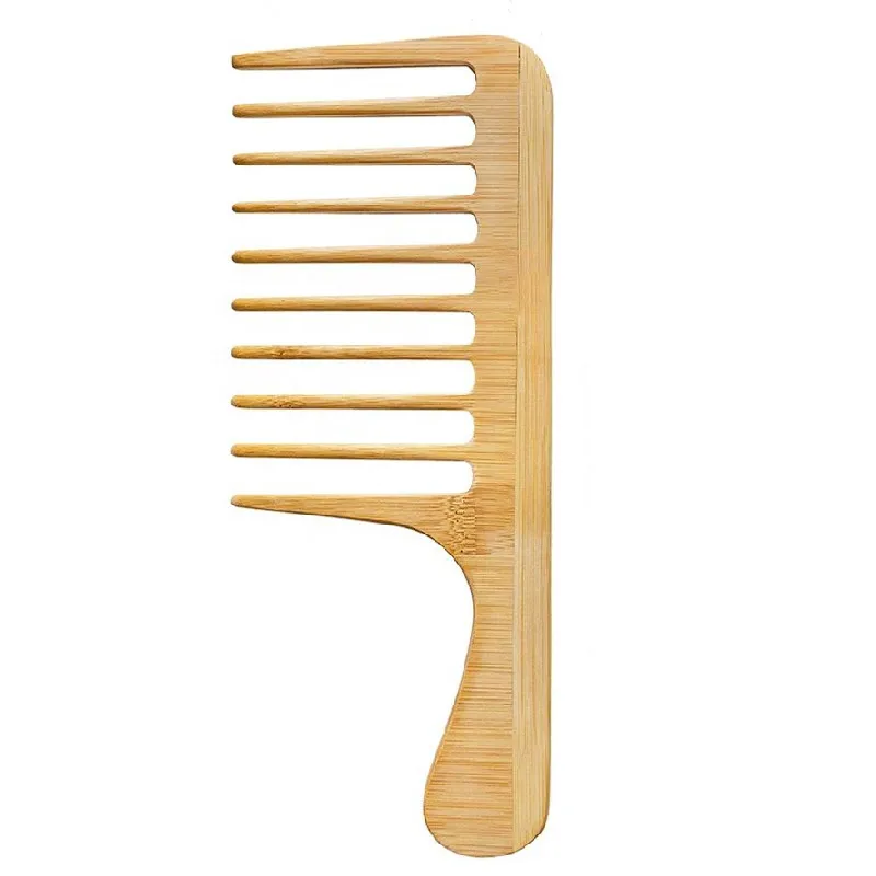 

Private Label Wooden Hair Comb Natural Bamboo Hair Comb Large Size Eco Friendly Wide Tooth Comb