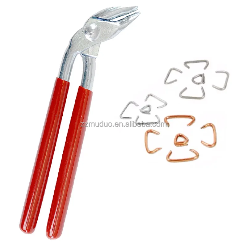 

Bent Hog Rings Pliers Multi Tool Set Hog Ring Staple Installation Kit for Bungee Shock Cords Anima Pet Cages Bagging