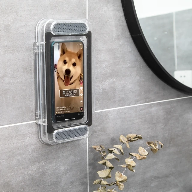 

Hot Sale Bathroom Wall Waterproof Tpuch Holder Shower Phone Stand