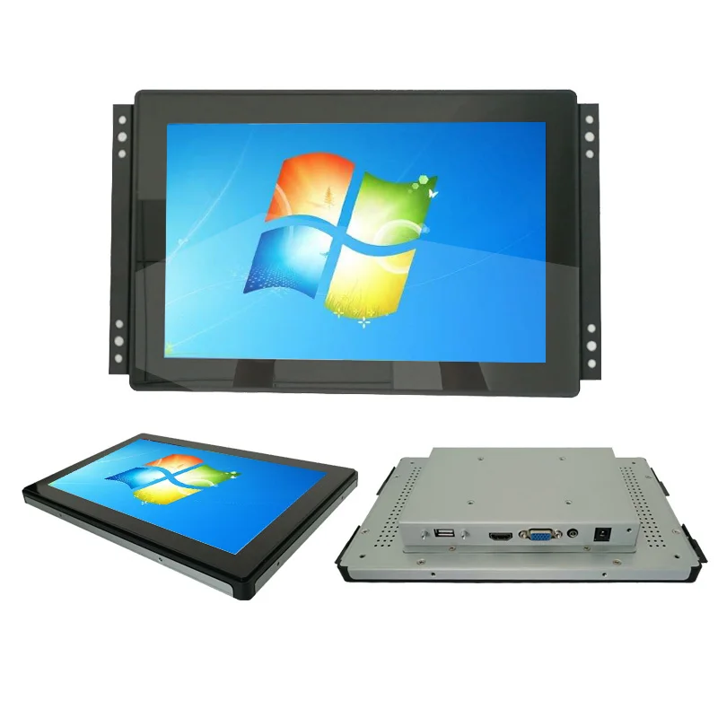 

Ture flat  1080p full hd open frame wide LED monitor with VGA HD MI DC 12V, Black