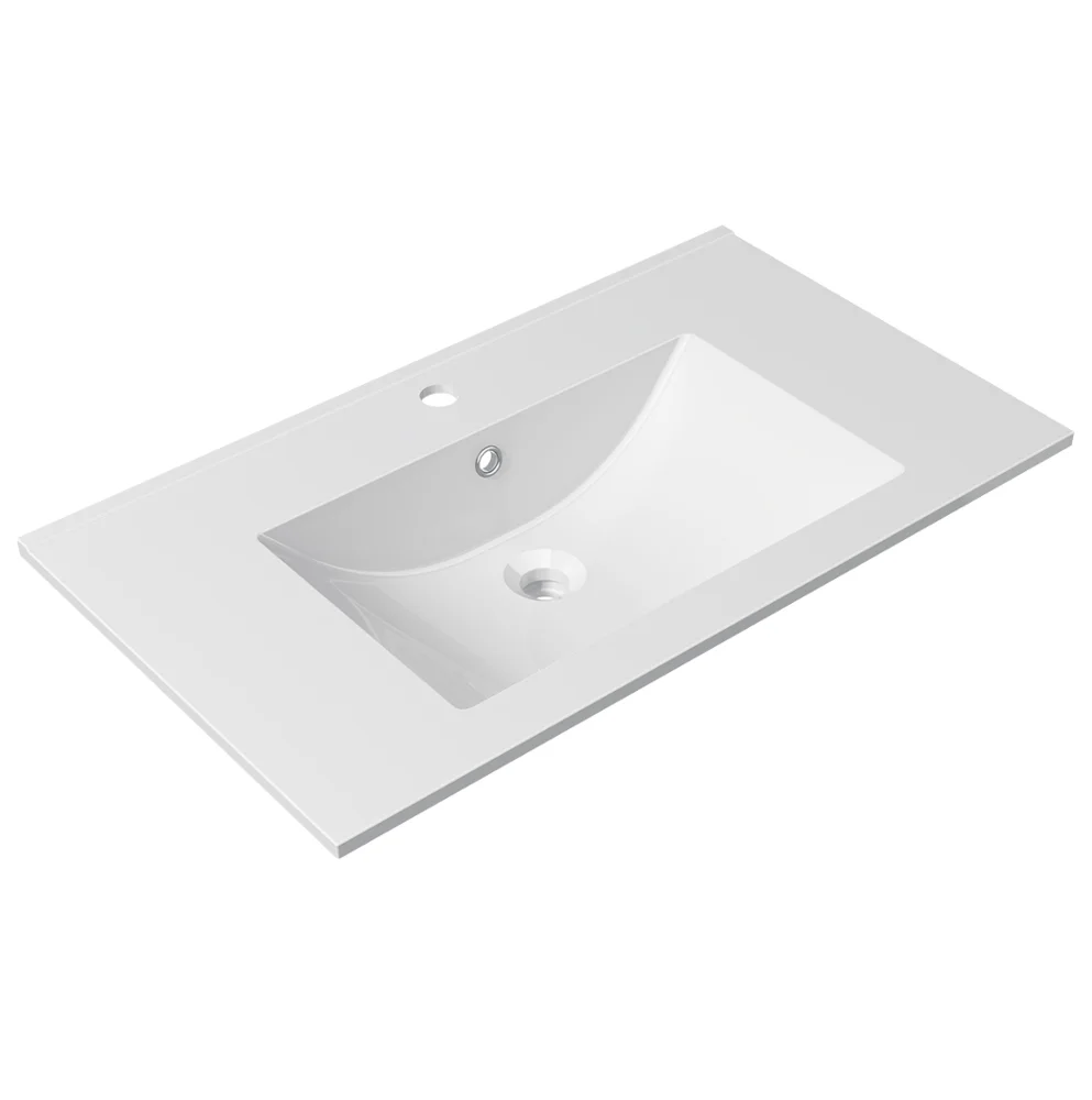 
80CM washing basin semi-counter top sinks basin cabinet 