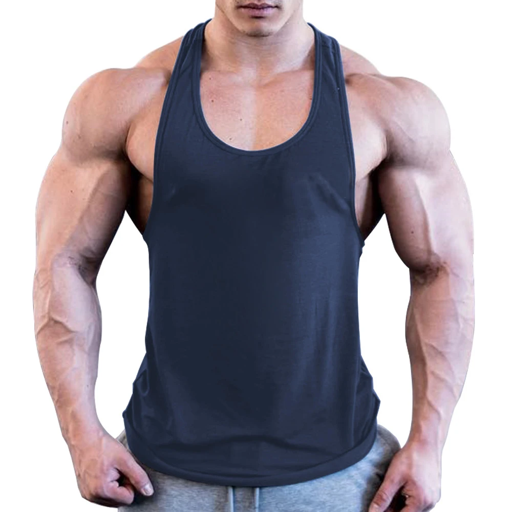 

Custom Gym Men Muscle Sleeveless Shirt Tank Top Bodybuilding Sport Fitness Workout Vest