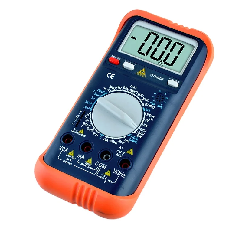 

DT9808 Professional Digital Multimeter Voltmeter Ammeter transistor Tester LCD Test Current Multimeter Overload Protection