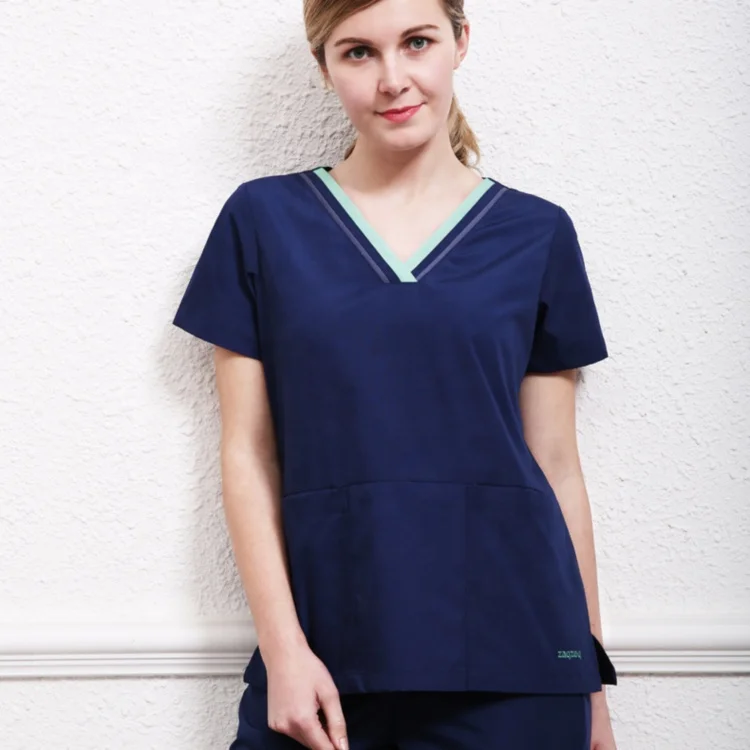 

Wholesale Short Sleeve Shirts Medical Designs Cherokee Jogger Plus Size White Hospital Nursing Scrubs Tops Nurse Uniform, Color can be customized