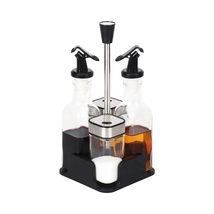 

Kitchen Use 180ml Oil Dispenser Container Kitchen Multi Spice Jar 120ml Set With Rack