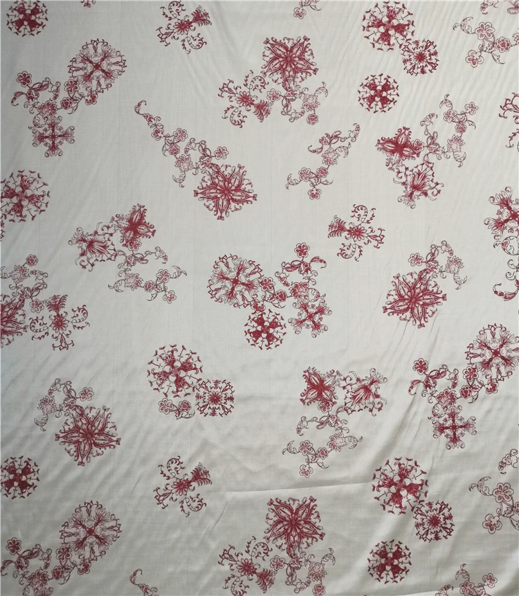 
Floral Print Sarees Party Wear Wedding Silk 14MM Cotton Silk Fabric 