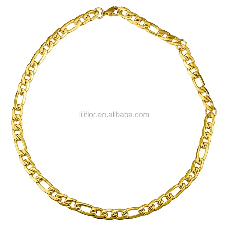 

Link Chain Choker Necklace Women Statement Gold Color Stainless Steel Necklaces Men Jewelry Accessories Collares PM183010