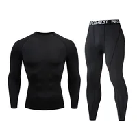 

Boys Long Sleeve Athletic Base Layer Compression Underwear Shirt & Tights Set Compression Tights Men