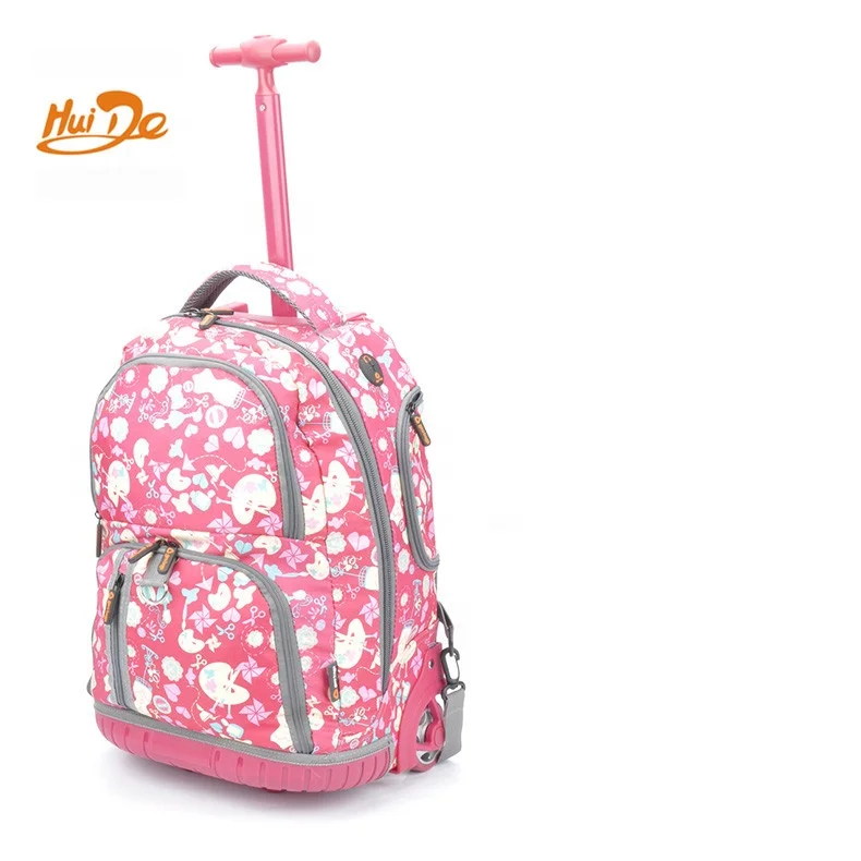 

rolling laptop bag trolley backpack for school and travel, Customized color