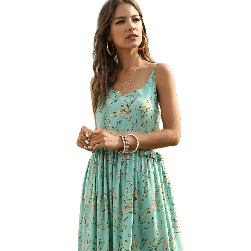

2021 New Arrival summer collection Women sexy sleeveless fashion knee length ladies casual dresses