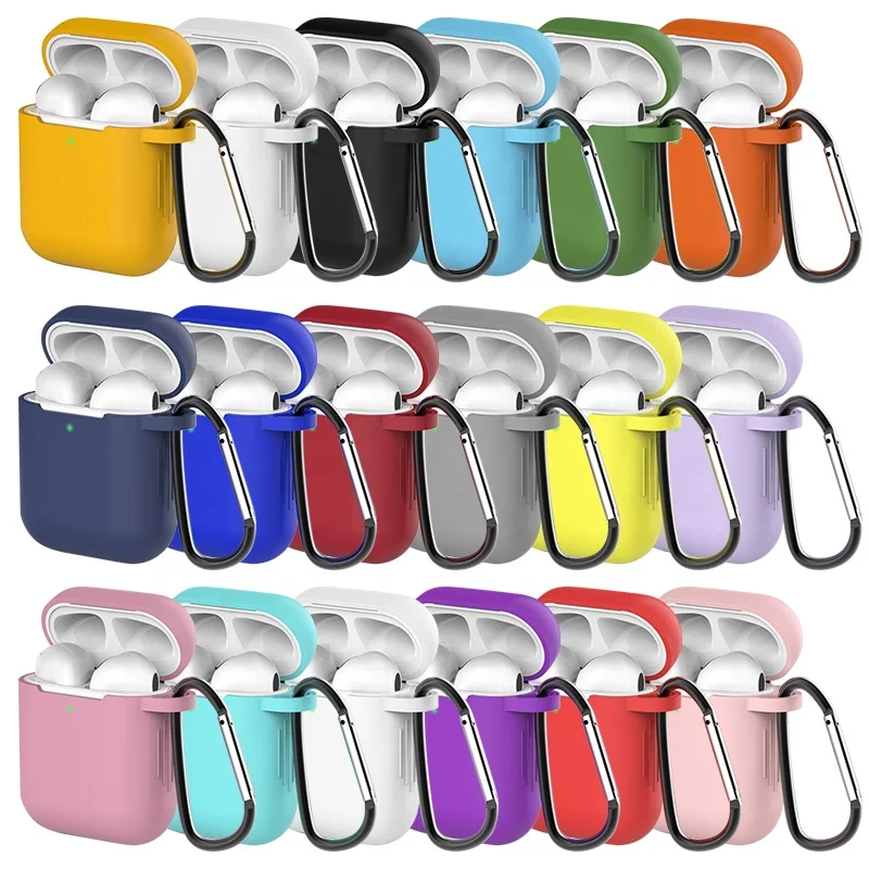 

Wholesale For Airpod Case Cover Accessories Logo Printing Custom Silicone Protective Carrying Case Sleeve For Airpods 1/2