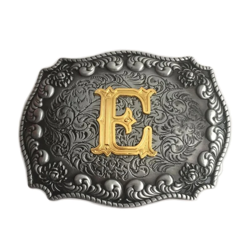 

Large Letter E Belt Buckles Men Cool Funny Western Cowboy Cross Rodeo For Men