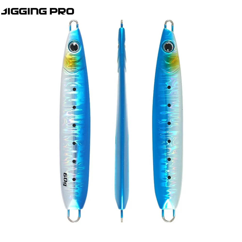 

Jigging pro Sea Fishing Lure Glow Slow Pitch Jig 60g 80g Lure Fishing For Slow Falling Isca Aritificial Fishing Bait