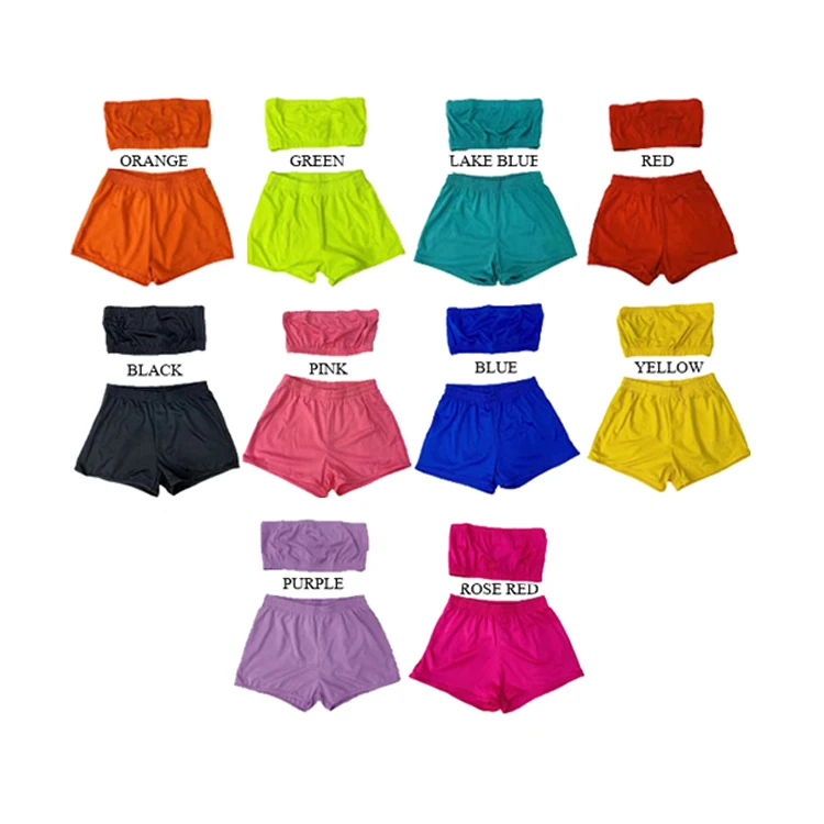 

10 Colors Plus Size Women Clothing Summer Girls' Dresses Women Biker Shorts 2 piece Set, As shown