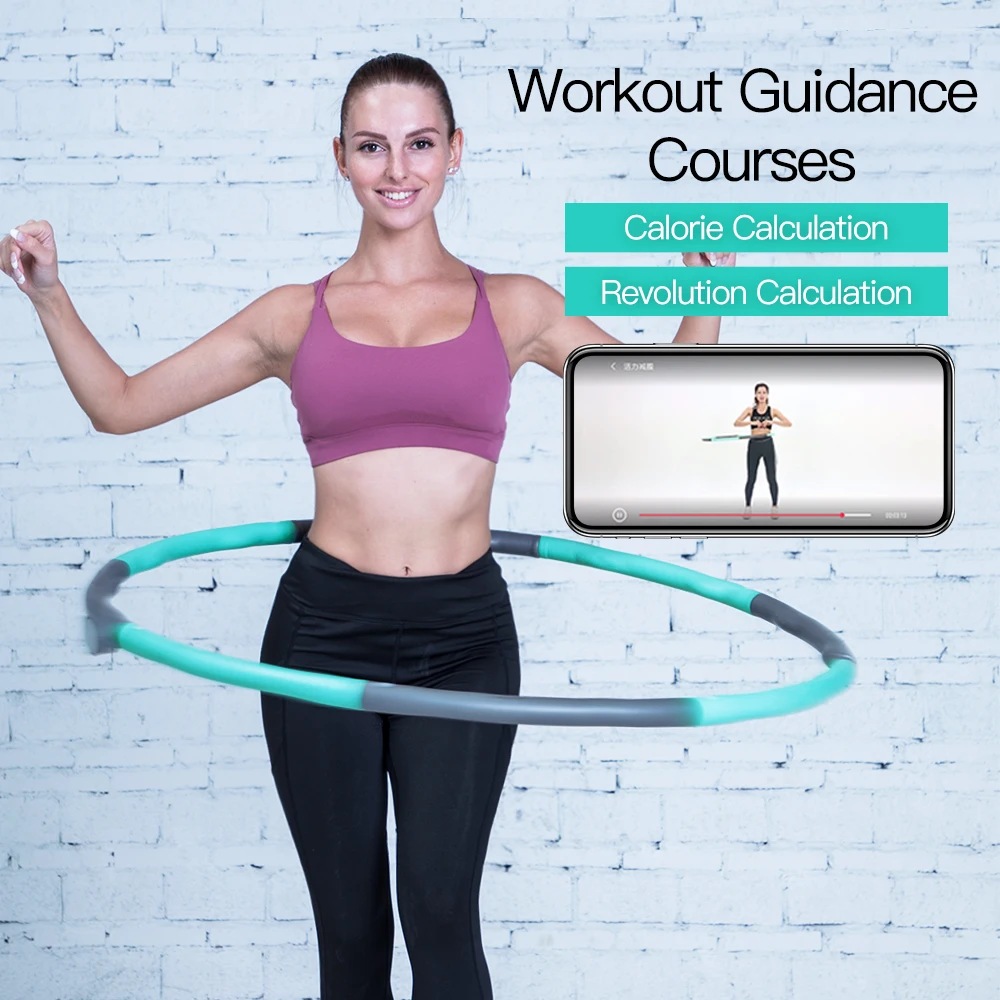 

Intelligent Counting Detachable Smart Hula Ring Hoop, Blue+balck /blue+purple