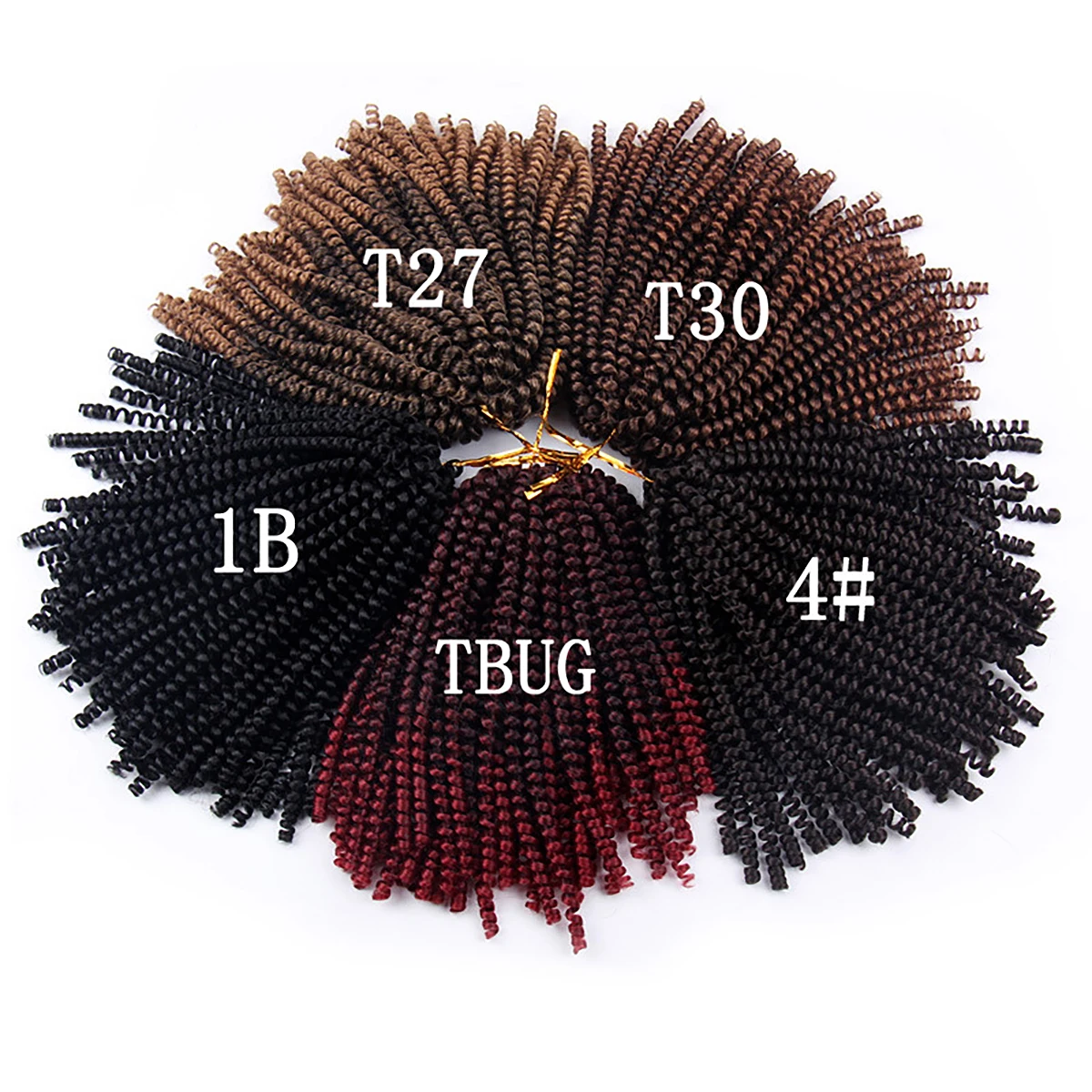 

Spring Twist Crochet Hair 8 Inch Short Ombre Crochet Braids Synthetic Braiding Hair Extensions Jamaican Bounce Curl, Brown/blonde/black/pink/purple/ombre/gradient color