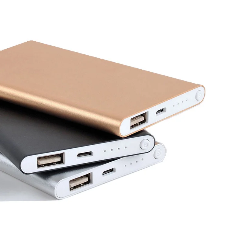 

Factory Price Portable Power bank , 2021 Wholesale 5000mah Disposable Portable Slim Mini best power bank, Gold, silver, blue, red, black, green