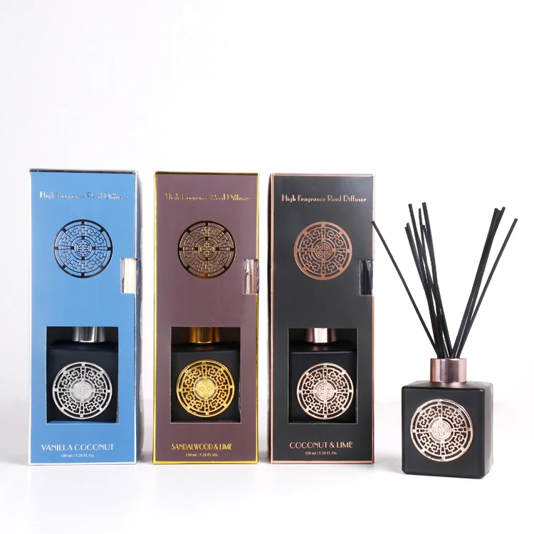 

Amber glass bottles fragrance reed stick diffuser set