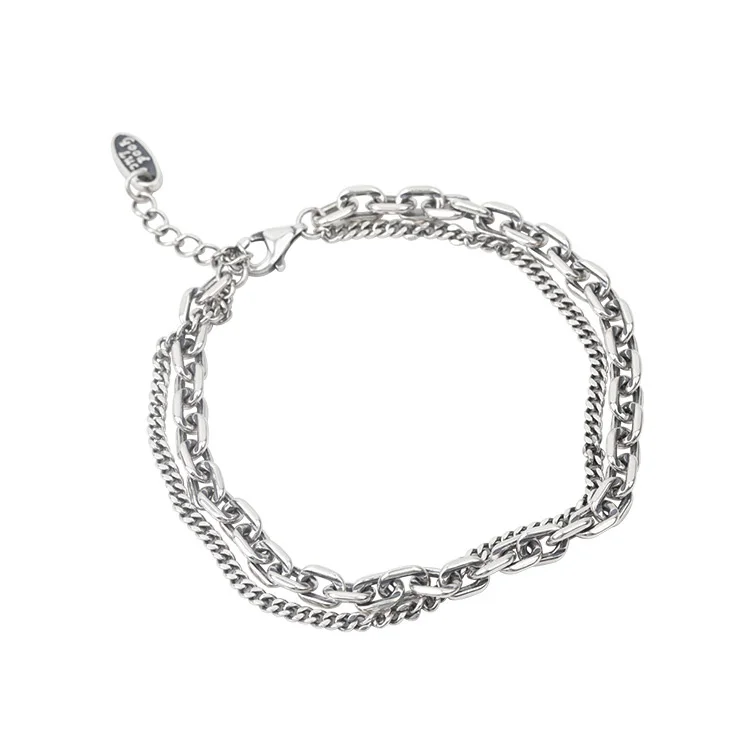 

Your logo on 925 sterling silver gold bracelet women jewelry with high quality