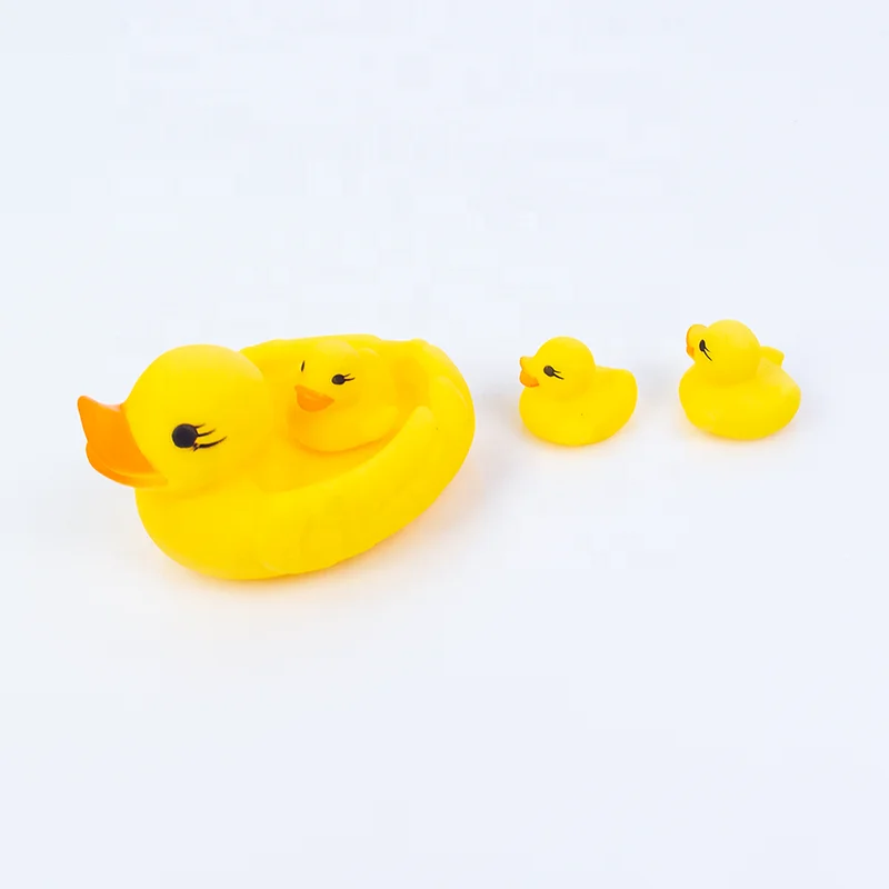 

New Arrival Pet Toys For Dog 4 Pcs Rubber Ducks Squeaky Vinyl Toy, As picture