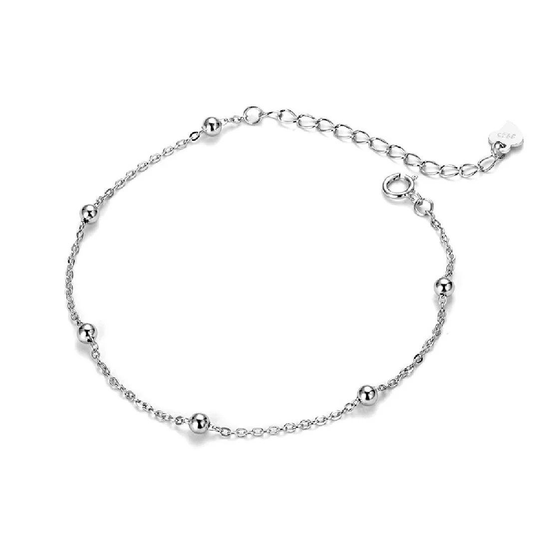 

925 Sterling Silver Ankle Bracelets for Women Beach Anklets, Silver plated