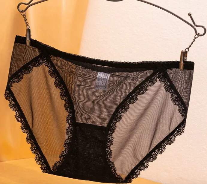 

3 Pcs/lot Ladies Lace Underwear Lingerie Cotton Sexy Transparent Panties For Women Briefs See Through Underpants Female Pantys, Customized