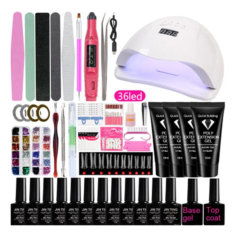 

Wholesale 36w Led Lamp Diy Supplies Art Tools Set Gel Nail Polish Kit For Salon With Nail Drill Equipments
