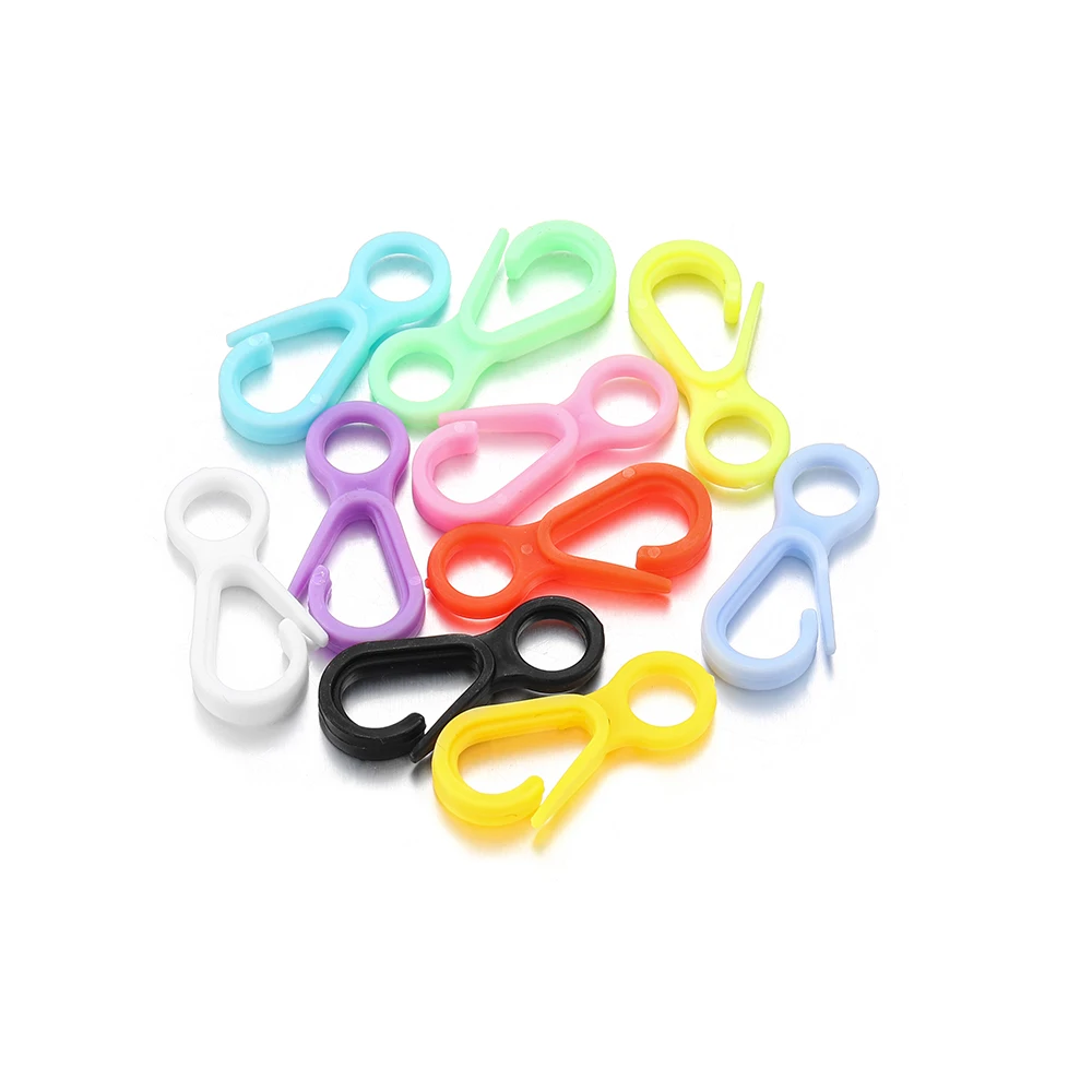 

50pcs/lot 33mm Colorful Plastic Lobster Clasps Clips Hooks Buckle Snap Hook Bag Keychain For DIY Jewelry Making Accessories, Candy color
