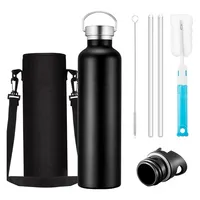 

Wholesale 500ml 750ml 1000ml double wall insulated stainless steel sports drinking vacuum tumblers water bottle coffee mug