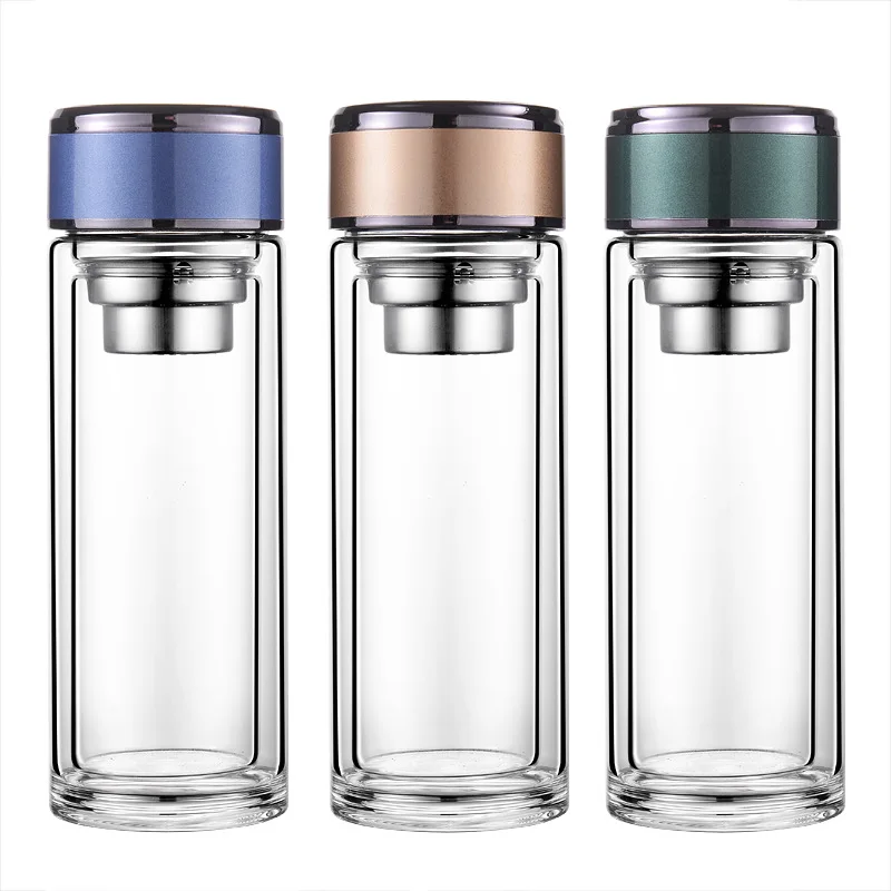 

Mikenda New Products Glass_water_bottle Borosilicate Custom High Quality Water Bottles Glass With Tea Infuser