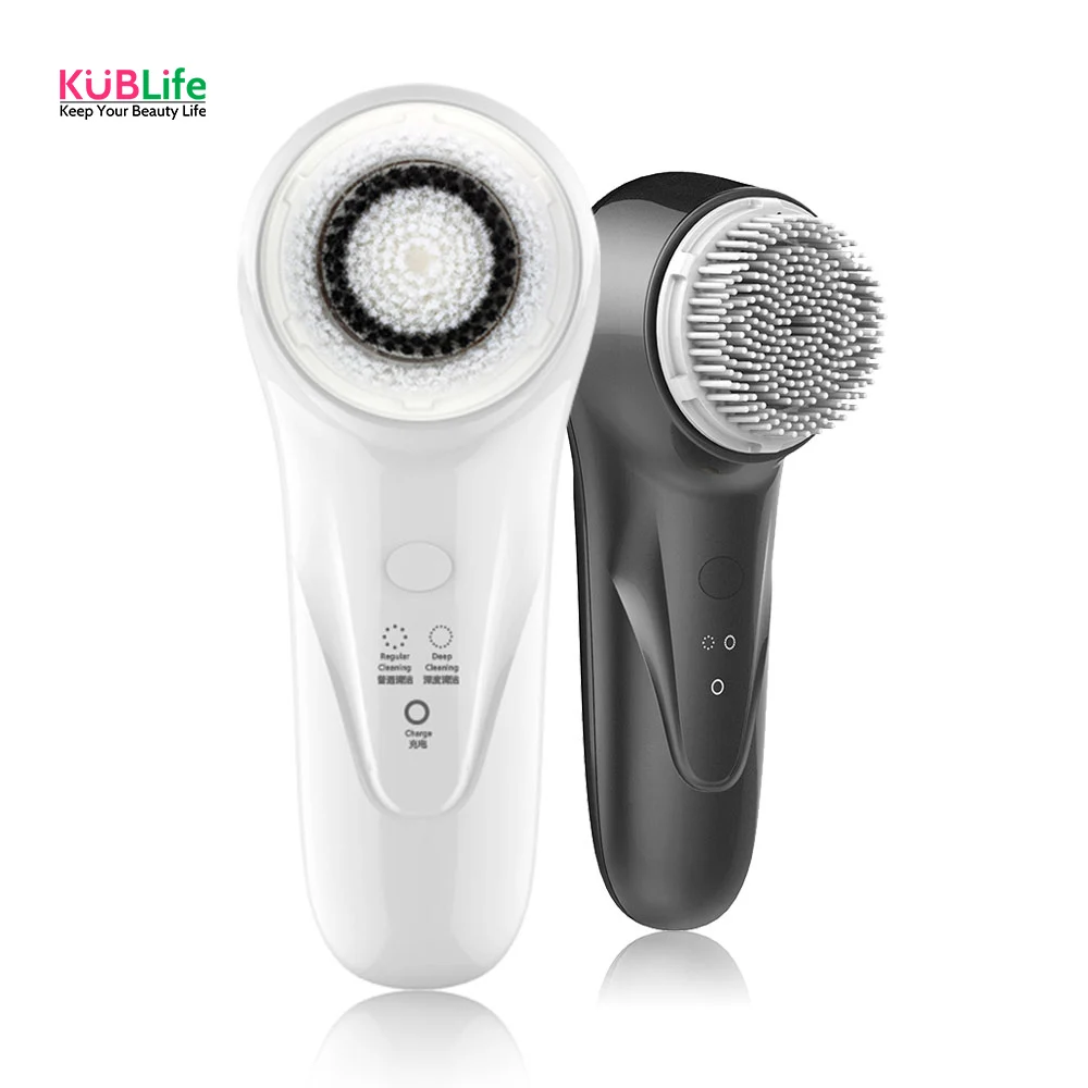 

beauty sonic vibration facial cleanser cleansing brush IPX7 waterproof soft brush head time reminder